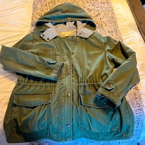 LUCKY BRAND Military Style Jacket size XL Sweatshirt lining